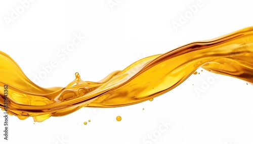 Fuel oil flow on a white ba...