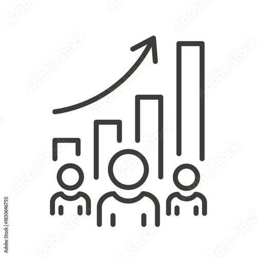 Population Growth icon. Simple illustration.