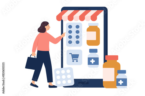 Digital healthcare service for ordering drugs and medical supplies via smartphone