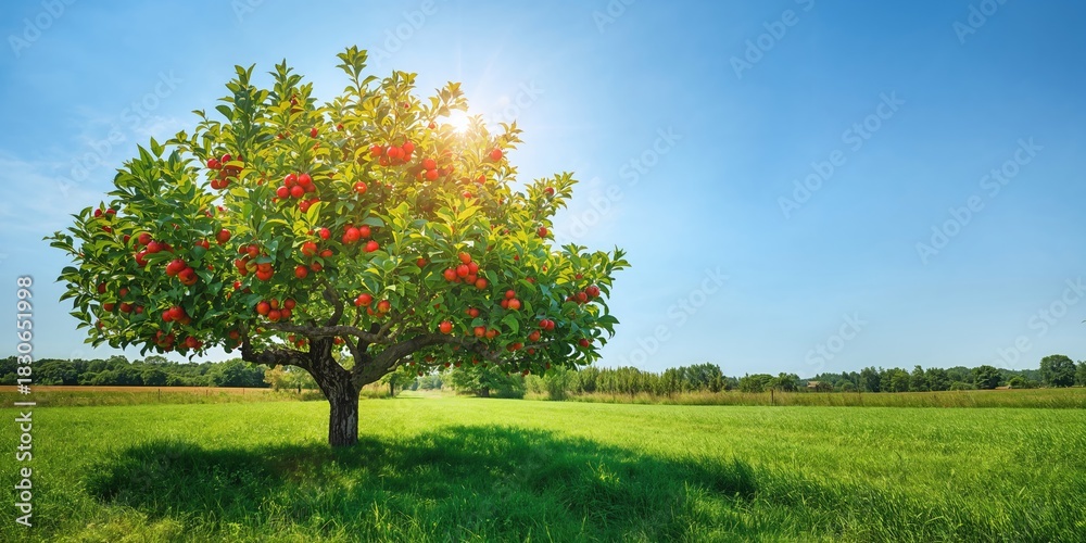 Naklejka premium Green grass in a natural outdoor setting used as a background for text and layout, Earth Day