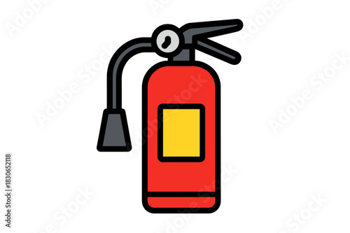 Essential red fire extinguisher safety equipment for emergency fire protection and prevention