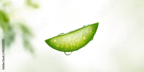Fallen Aloe vera slice on a...