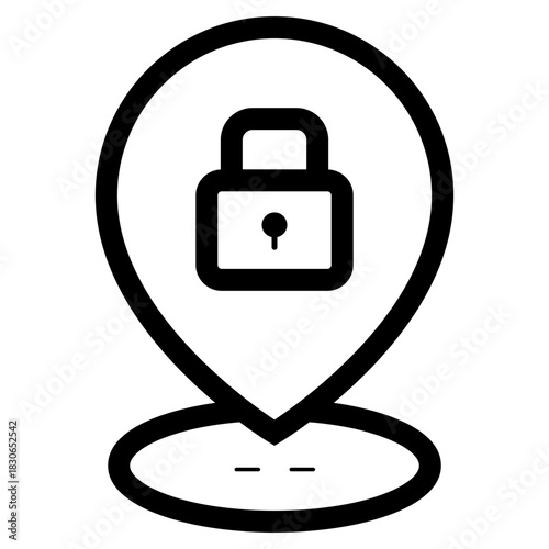 lock privacy location icon