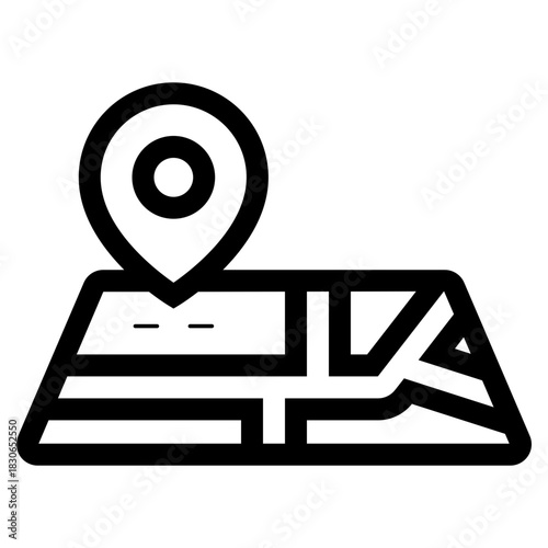 location pin with map street icon