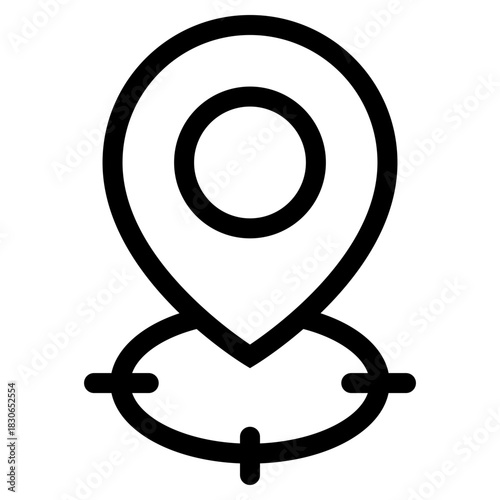 pin location with target icon