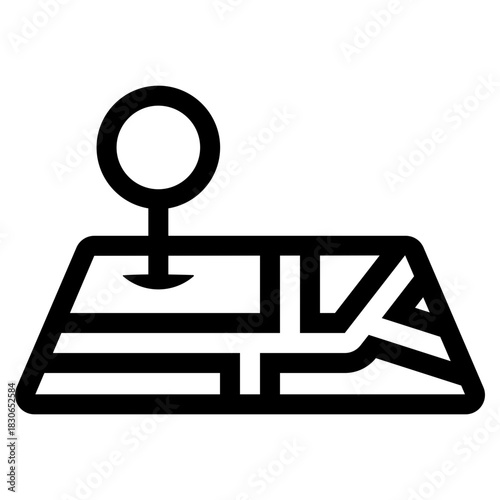 pin marker with street map icon