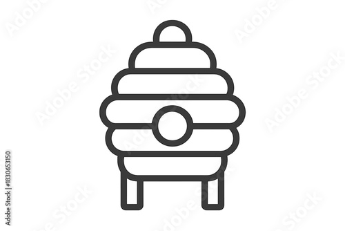 Traditional apiary beehive structure used for beekeeping and honey farming