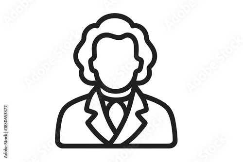 Portrait of an 18th-century historical figure wearing a powdered wig and formal jacket