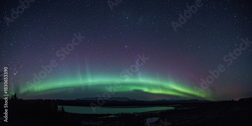 Night sky over the northern...