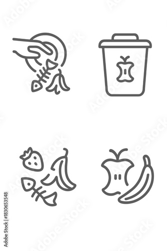 Organic food waste, composting, and recycling biodegradable kitchen garbage