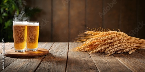 Tent campsite at dawn with ...