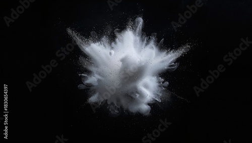 White powder burst against ...