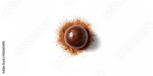 Chocolate truffle resting o...
