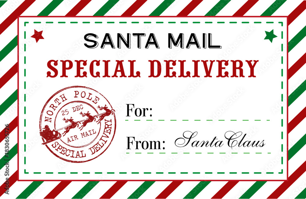 Obraz premium Santa Mail Special Delivery