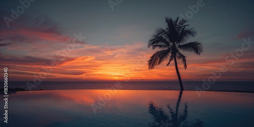 A man observing a sunset si...