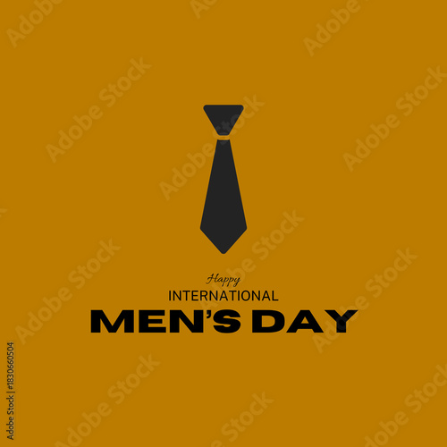 International Men's Day. Men's day 19 November. Vector illustration of International Men's Day. For a poster or banner and greeting card.