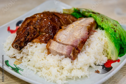 rice with duck and pork