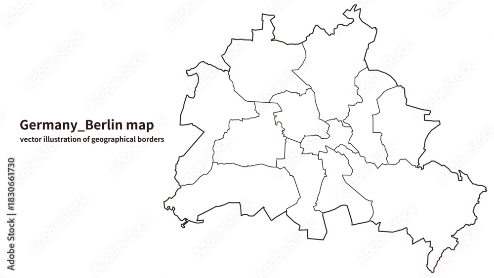 Fototapeta premium Berlin Map – Detailed Map of Berlin, Germany
