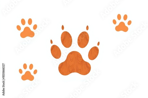 animal paw print vector illustrations
