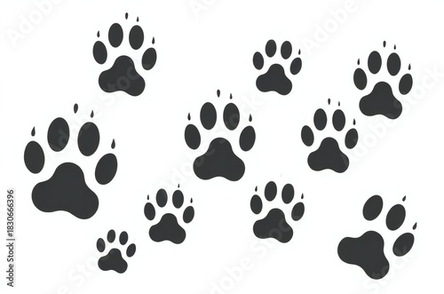 animal paw print vector illustrations