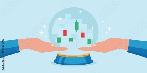 Predicting stock market trends with candlestick chart in a crystal ball