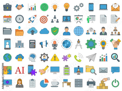 business icons set