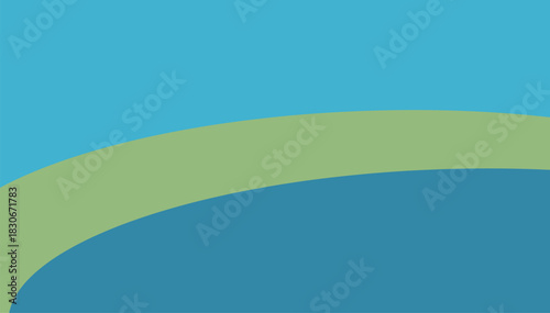 Abstract blue and green wave pattern wallpaper design illustration
