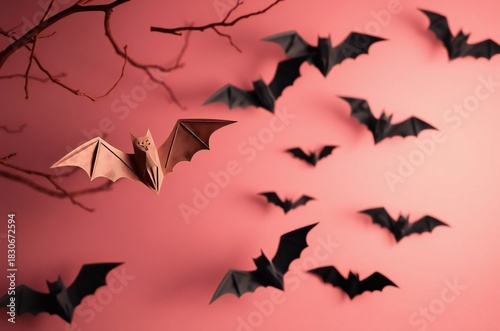 paper bats flying