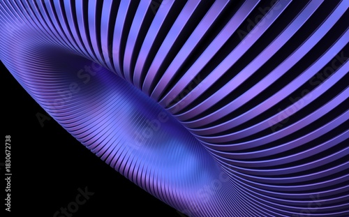 abstract iridescent round cylinder shapes with colorful gradient. 3d rendering illustration for graphic design, presentation or background	