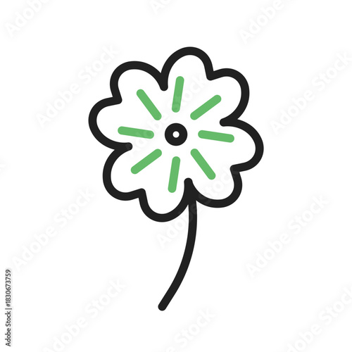 Four Leaf Clover icon vector image. Suitable for mobile apps, web apps and print media.