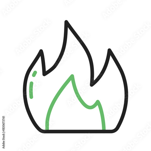 Fire icon vector image. Suitable for mobile apps, web apps and print media.