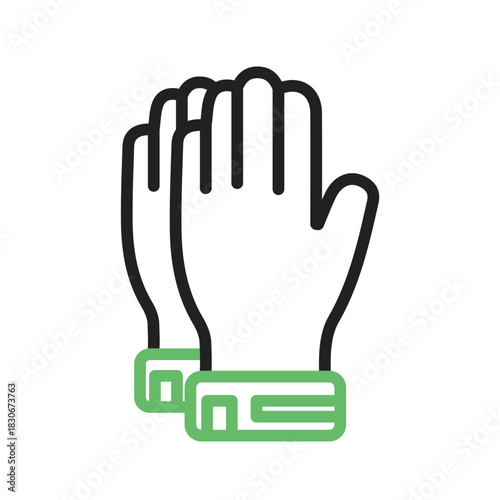 Gloves icon vector image. Suitable for mobile apps, web apps and print media.