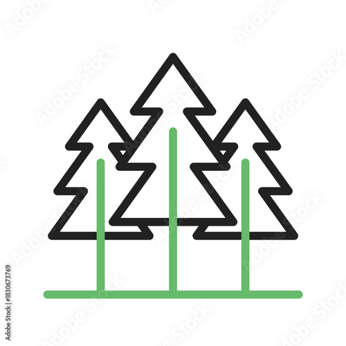 Evergreen Tree icon vector image. Suitable for mobile apps, web apps and print media.
