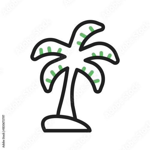 Palm Tree icon vector image. Suitable for mobile apps, web apps and print media.