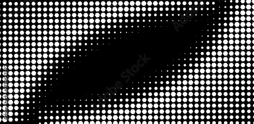 Hexagon Halftone Texture Retrowave Vector Geometric Technology Abstract Background. Half Tone Hexagon Retro Colored Pattern. Minimal 80s Style Dynamic Tech Structure Wallpaper