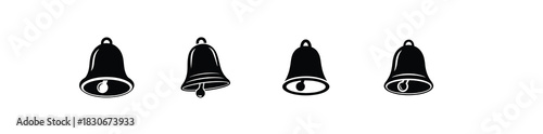 christmas bell silhouette christmas bell shape used for winter festive decoration this simple design shows the shape in a clean and easy style for holiday artwork and seasonal use with a soft look