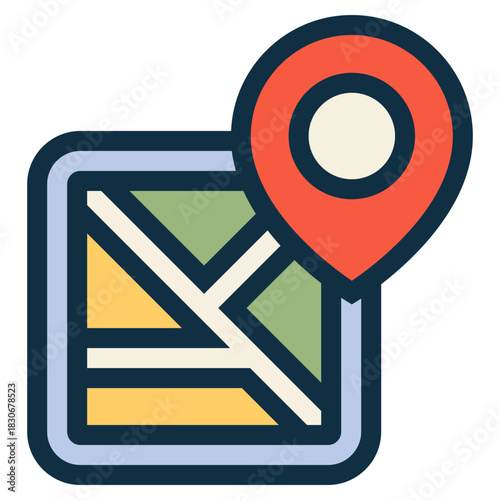 GPS navigation app symbol icon