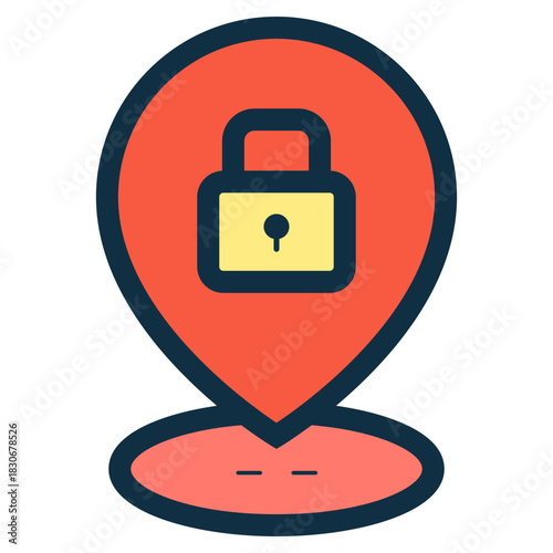 lock privacy location icon