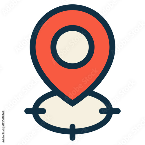 pin location with target icon
