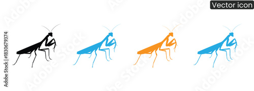 Eye-catching mantis icons offer a modern, creative feel for your next design. Perfect for insect enthusiasts, biology-themed projects, and vibrant, unique design elements.