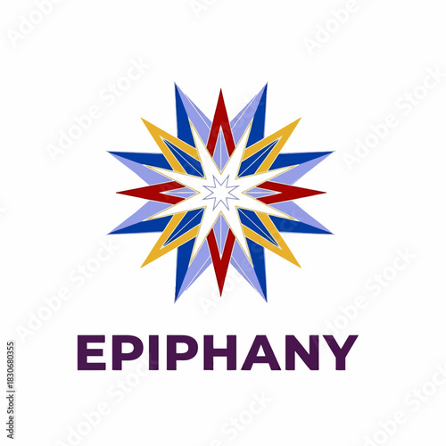 Epiphany Logo Design with Colorful Star Shape.