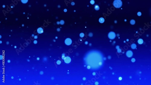 Abstract blue background with glowing bokeh light and star effect