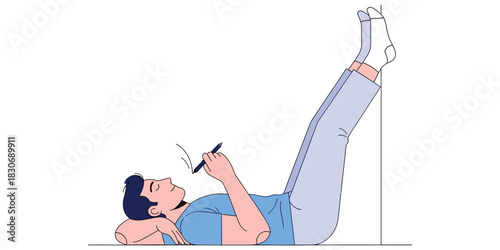 Person relaxing and taking a break