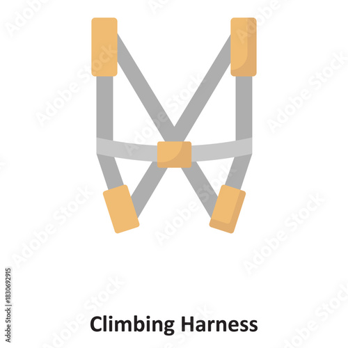 Climbing Harness Vector icon which can easily modify or edit