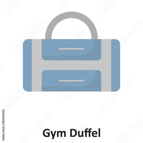 Gym Duffel Vector icon which can easily modify or edit