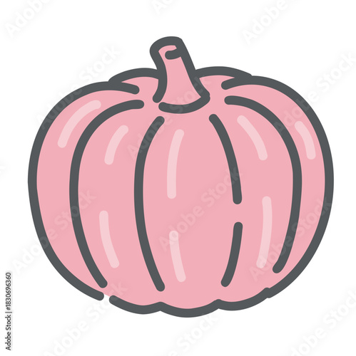 かぼちゃのイラスト、秋・冬の温活や栄養のアイコン素材。