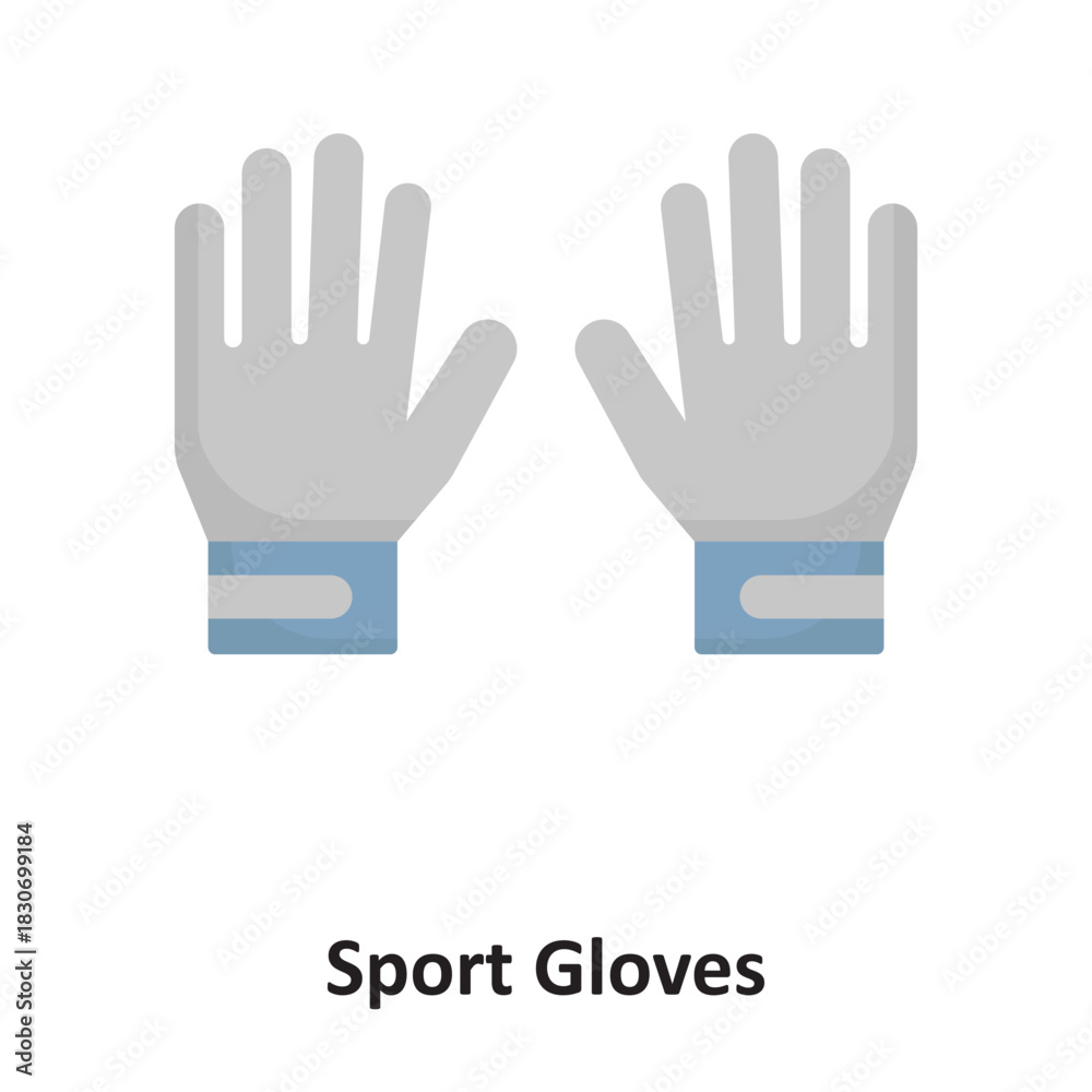 Obraz premium Sport Gloves Vector icon which can easily modify or edit