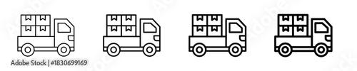 Logistics  Icon Set Different Style Collection
