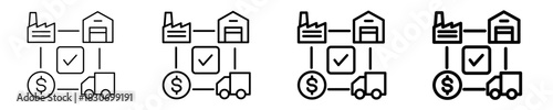Supply Chain Management  Icon Set Different Style Collection
