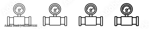 Pressure Gauge  Icon Set Different Style Collection
